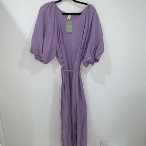 H&M Purple Wrap Dress with 3/4 Dolman Sleeves